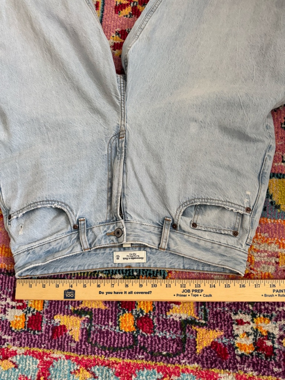 Abercrombie & Fitch the crop wide leg high rise 30 curve love - Picture 9 of 11